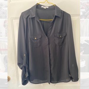 Papaya blouse black sheer